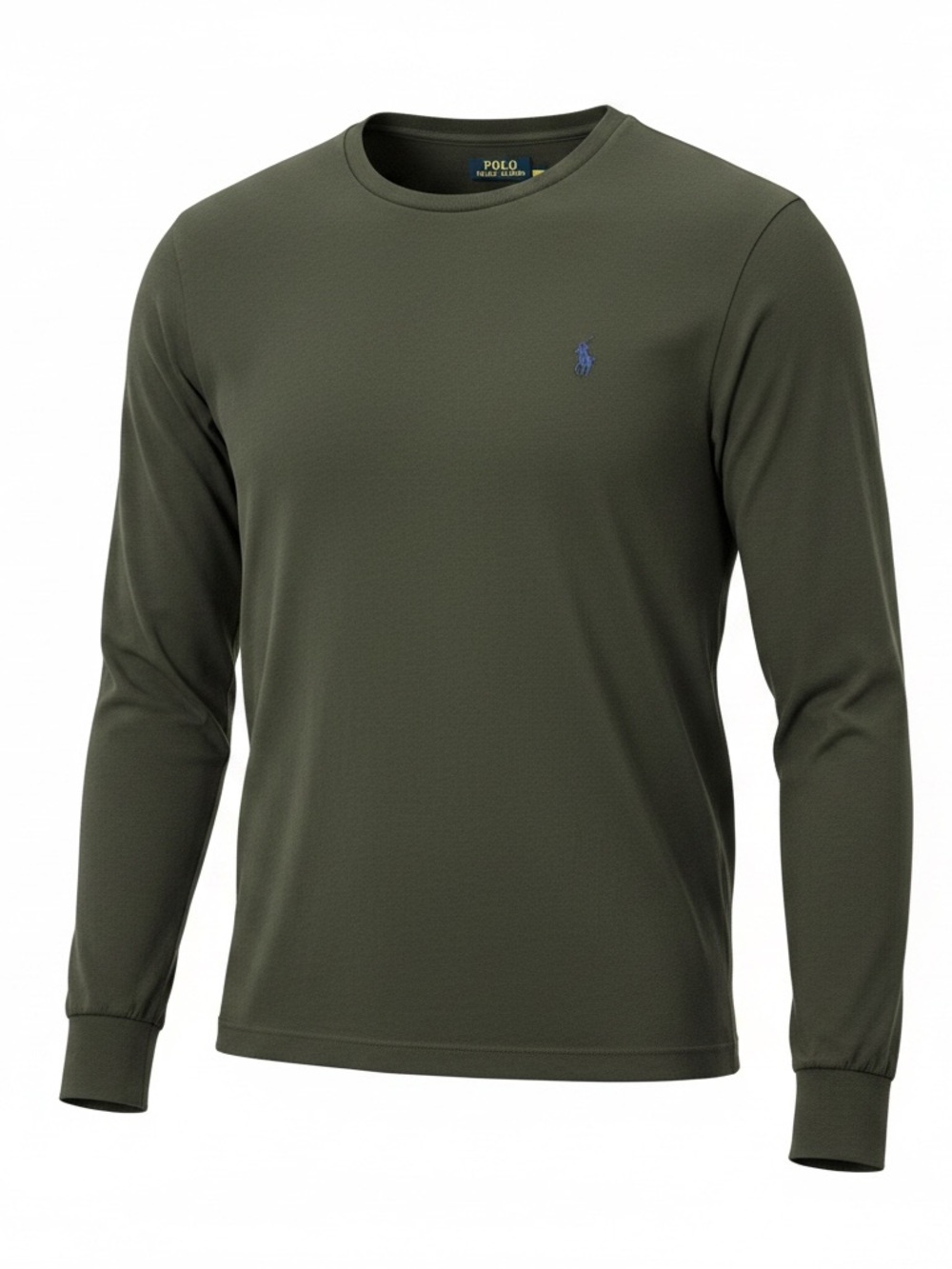 Men’s Polo Ralph Lauren Long Sleeve Shirt Small Olive Green Pony Logo